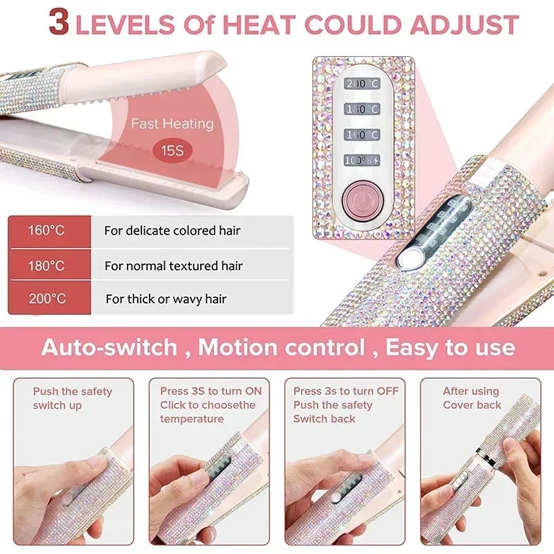 Diamond Hair Straightener Brush