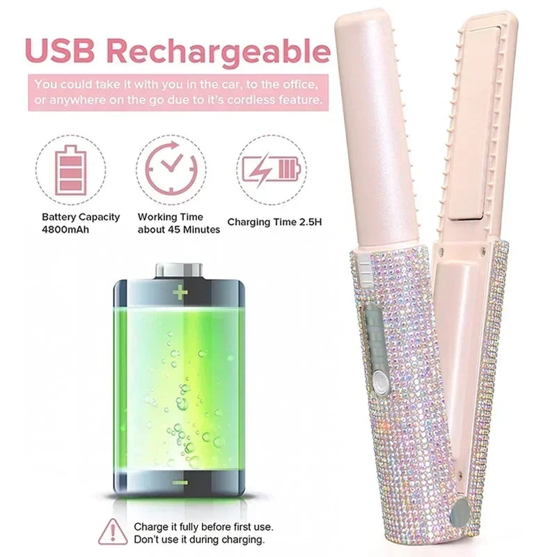 Diamond Hair Straightener Brush